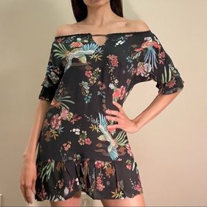 Floral mini dress, size S